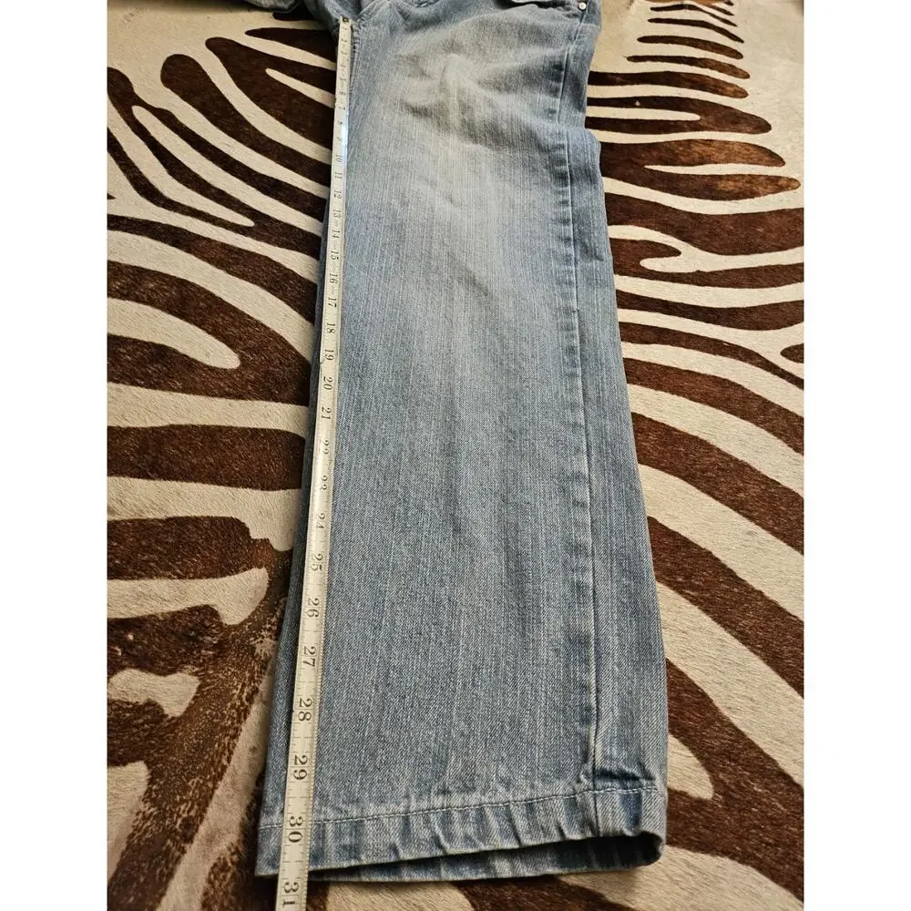 Vintage Y2K Southpole Men's Light Wash Jeans Size 30x30 Embroidered
